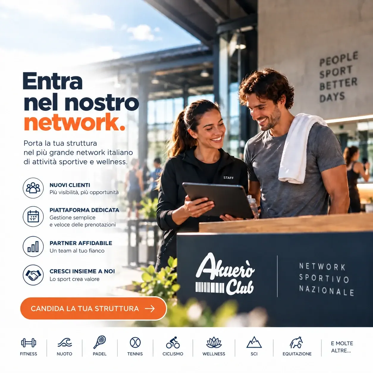 Entra nel network Akuerò Club: nuovi clienti, piattaforma dedicata e supporto per le strutture sportive